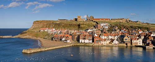 Whitby old town panorama