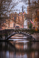 Reflections By A Bridge, Bruges